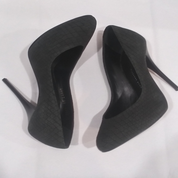 Giuseppe Zanotti Snake Embossed Suede Heels, Black EU 38 - Picture 6 of 15